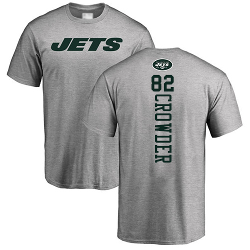 New York Jets Men Ash Jamison Crowder Backer NFL Football #82 T Shirt